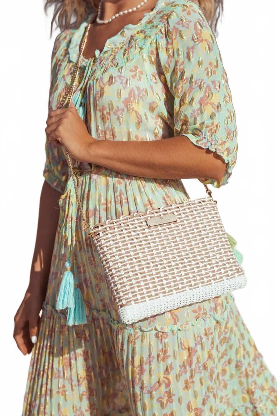 NEW SQUEEZE DE CITRON women's lemon drop crossbody bag in white and nude